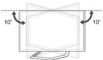 LG 55LM649S - Regolazione dell'angolazione del televisore per una migliore visione - 2