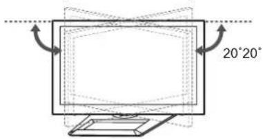 LG 55LM649S - Ajuste del ángulo de la TV según la perspectiva - 1