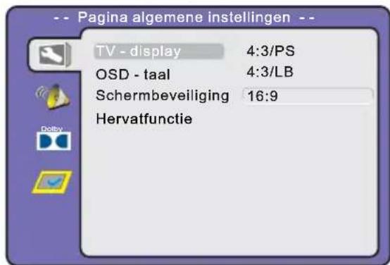 SALORA 22LED3305TD - Pagina algemene instellingen - 1