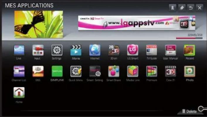 LG 55LS5700 - HOME  Mes applications  Modifier - 1