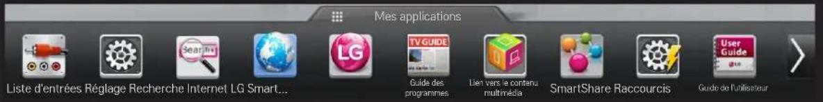 LG 55LS5700 - HOME → Mes applications - 1