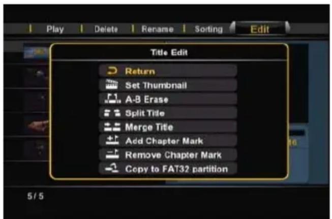 CONCEPTRONIC CM3GD1T - Explication du menu "Edit" - 1