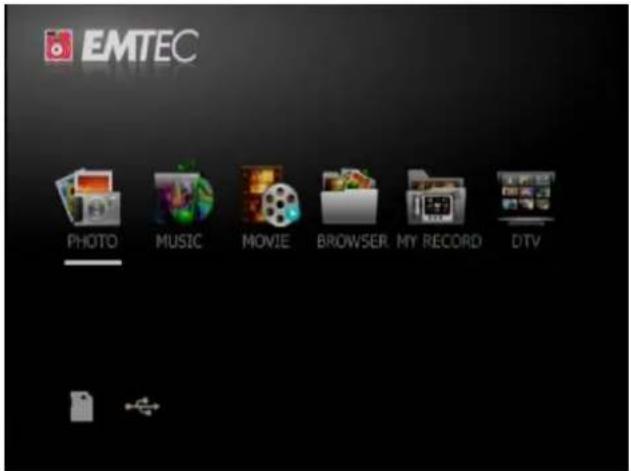 EMTEC Movie Cube K800 - Main Interface - 1