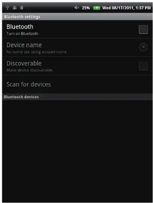VIEWSONIC ViewPad 7e - Connecting to Bluetooth Devices - 1