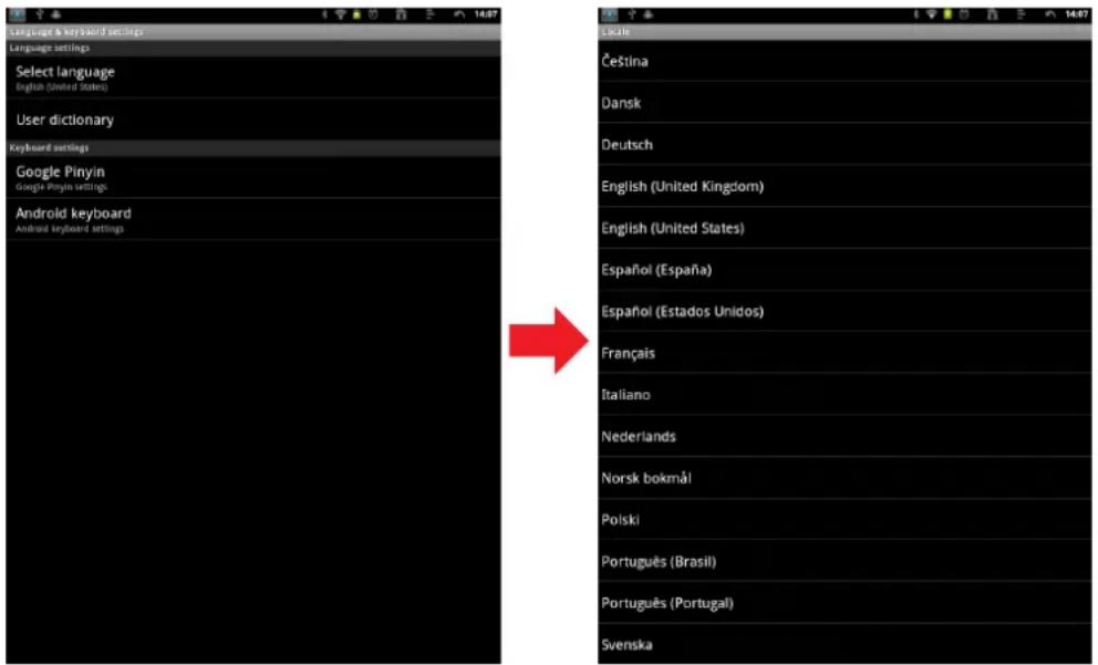 VIEWSONIC ViewPad 10e - Set the System Language - 1