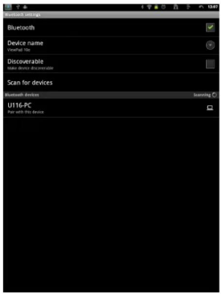 VIEWSONIC ViewPad 10e - Eine Bluetooth-Verbindung konfigurieren - 1