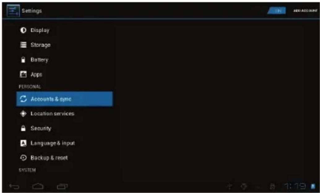 Hamlet Zelig Pad 700 - - Accounts & sync - 1