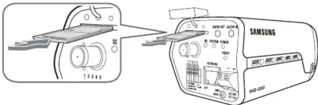SAMSUNG SND-5080 - Inserting an SD Memory Card - 1