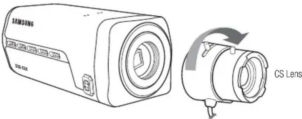 SAMSUNG SND-5080 - Mounting the CS lens - 1