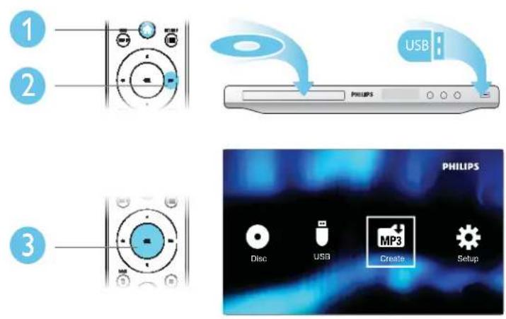 PHILIPS DVP3850G - Conversion d'un CD audio en fichiers MP3 - 1