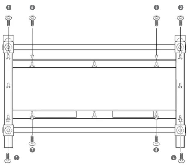 SAMSUNG WMN460UTD - Montieren der Halterung ⑥ an einer Wand - 1