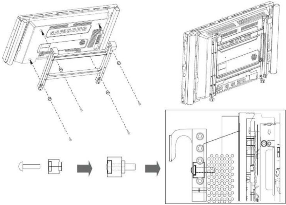 SAMSUNG WMN460UTD - Attaching the bracket ⓐ to the monitor - 1
