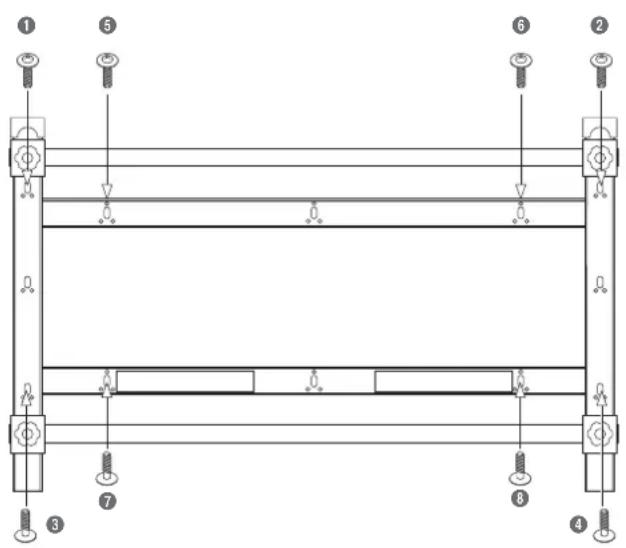 SAMSUNG WMN460UTD - Montar o suporte ⓑ numa parede - 1
