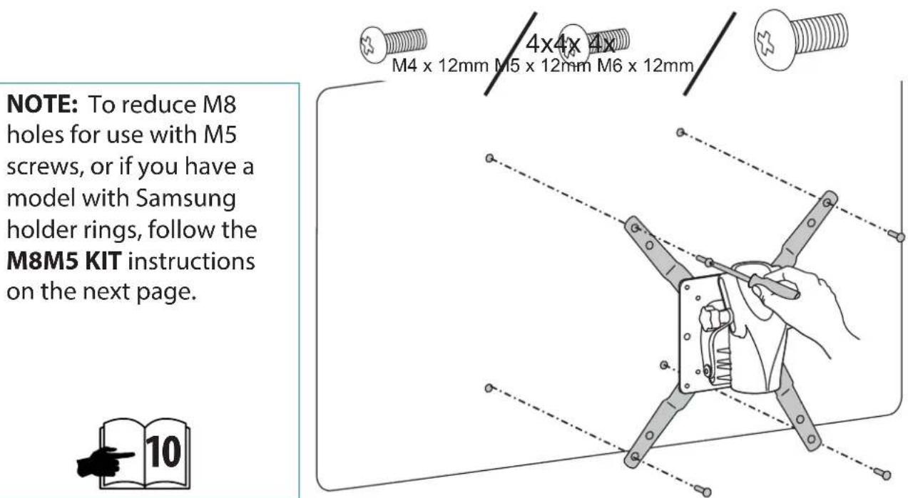 Ergotron LX HD Wall Mount Pivot - 3b Mount Type B, C, or D TV/Monitor to Arm - 1