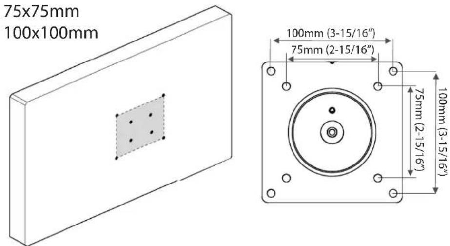 Ergotron LX HD Wall Mount Pivot - Mount Type A TV/Monitor to Arm - 1