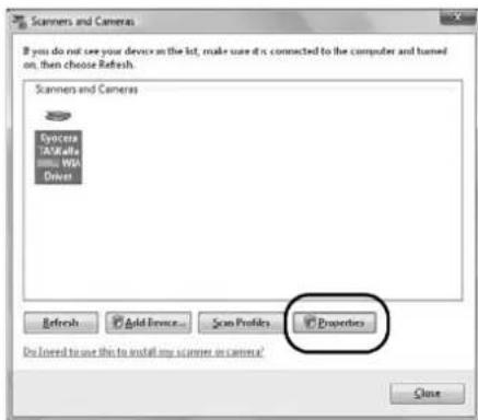 KYOCERA FS-1028MFP/DP/KL3 - Setting WIA Driver (Windows Vista™ and Windows® Server 2008) - 1