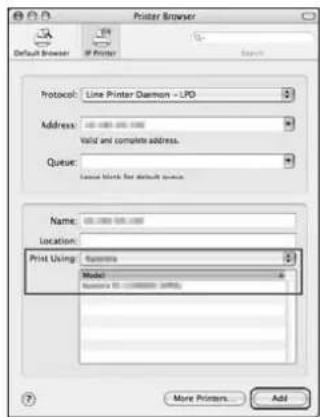 KYOCERA FS-1028MFP/DP/KL3 - Installing Printer Driver in Macintosh - 7