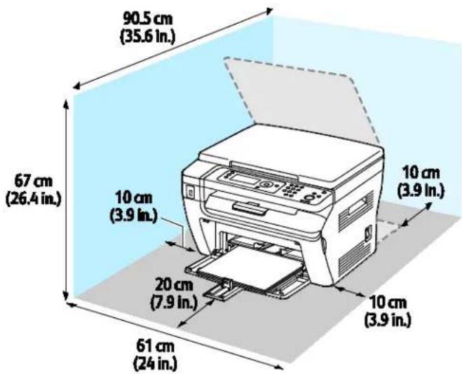 XEROX WorkCentre 3045 - Clearance Requirements - 1