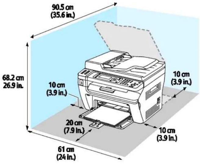 XEROX WorkCentre 3045 - Clearance Requirements - 2