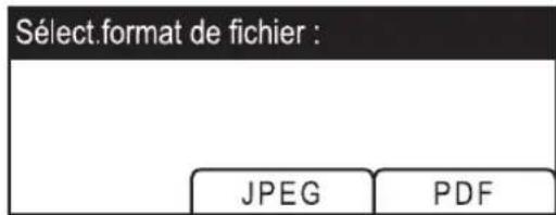 Sélect.format de fichier : JPEG PDF