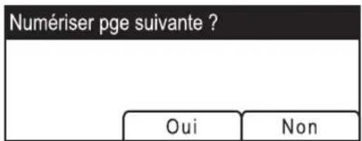 Numériser pge suivante ? Oui Non