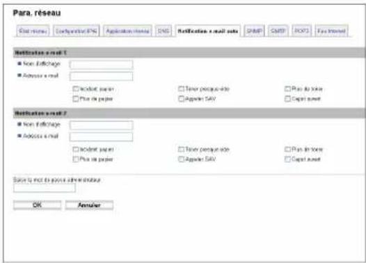 Para, réseau Data fields Configuration: PNG Application status: PNG Notification e-mail code: PNGF GMPF MMPF POSTS Fax Internal Notification e-mail 1 ■ Non-Backage ■ Approve e-mail □ Incident page1 □ Note presque-de □ Pass du note □ Pass de page1 □ Apparel SAV □ Capat asset Notification e-mail 2 ■ Non-Backage ■ Approve e-mail □ Incident page1 □ Note presque-de □ Pass du note □ Pass de page1 □ Apparel SAV □ Capat asset Select to not be your administeriale OK Answer