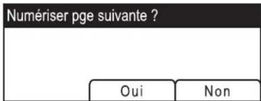 Numériser pge suivante ? Oui Non