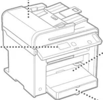 CANON i-Sensys MF4730 - Određivanje početnih postavki faksa i povezivanje telefonskog kabela - 6