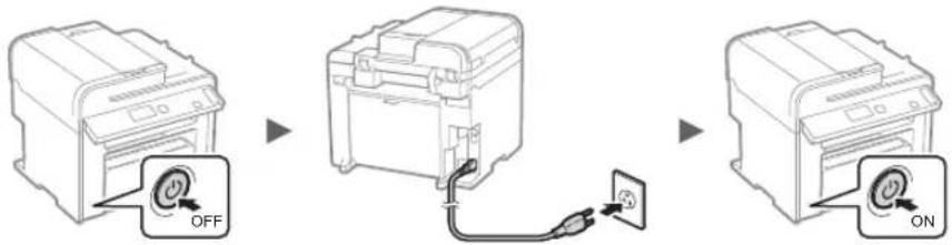 CANON i-Sensys MF4730 - Підключення шнура живлення та увімкнення живлення - 1