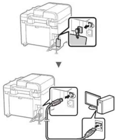 CANON i-Sensys MF4730 - Подключение с помощью набеля USB - 1