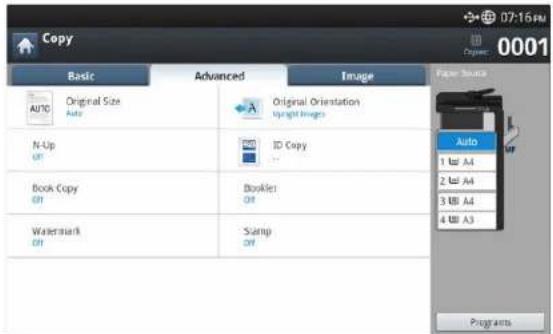 SAMSUNG SCX-8128NA - Selecting the size of originals - 1