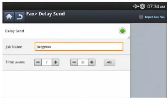 SAMSUNG SCX-8128NA - Delaying a fax transmission - 2
