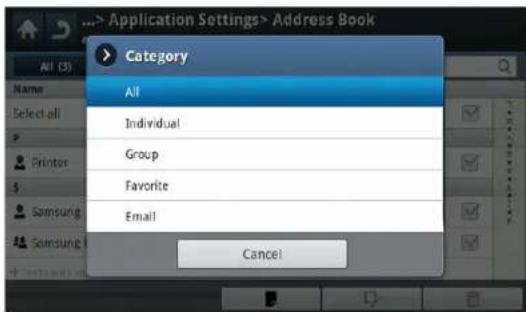 SAMSUNG SCX-8128NA - Searching the Address Book for an entry - 1