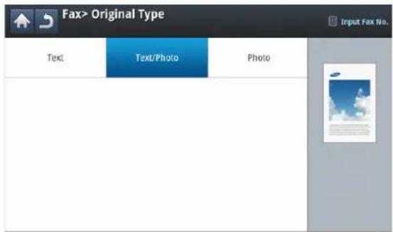 SAMSUNG SCX-8128NA - Selecting the type of originals - 1
