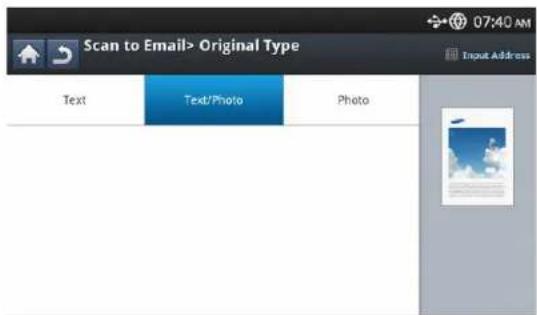SAMSUNG SCX-8128NA - Selecting the type of originals - 1