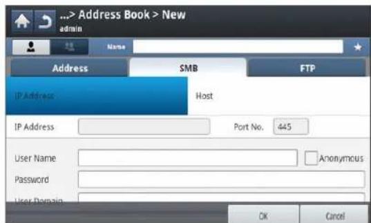 SAMSUNG SCX-8128NA - Storing Individual addresses (SMB, FTP) - 1