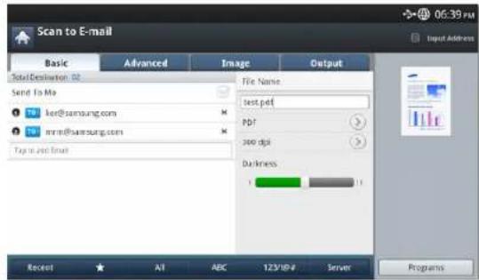SAMSUNG SCX-8128NA - Changing the scan feature settings - 1