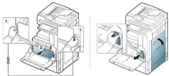 SAMSUNG SCX-8128NA - Replacing the waste toner container - 2