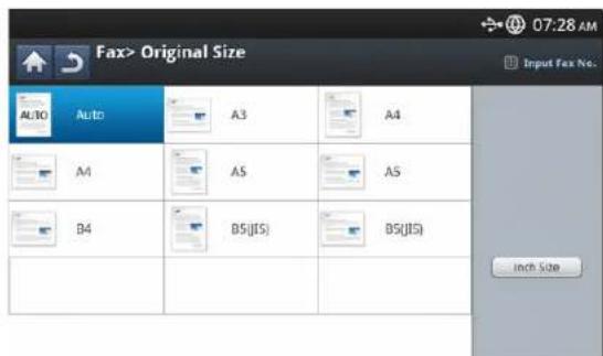 SAMSUNG CLX-9251NA - Selecting the size of originals - 1