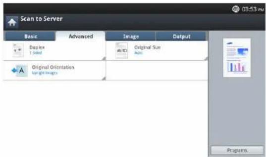 SAMSUNG CLX-9251NA - Understanding the Scan to Server screen - 2