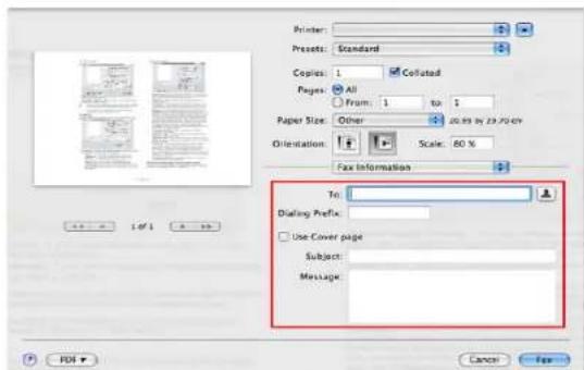 SAMSUNG CLX-9251NA - Sending a fax (MAC) - 2