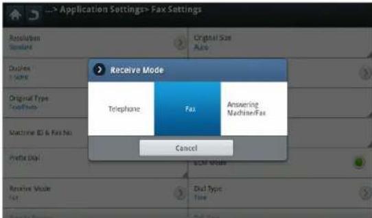 SAMSUNG CLX-9251NA - Changing the receive modes - 1