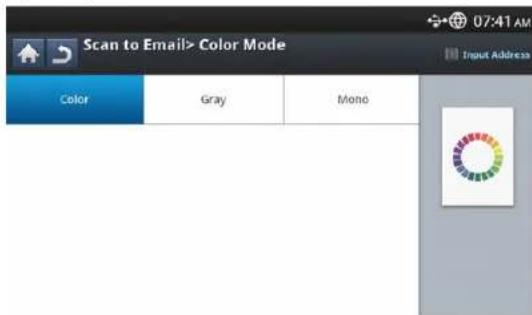 SAMSUNG CLX-9251NA - Selecting the color mode - 1