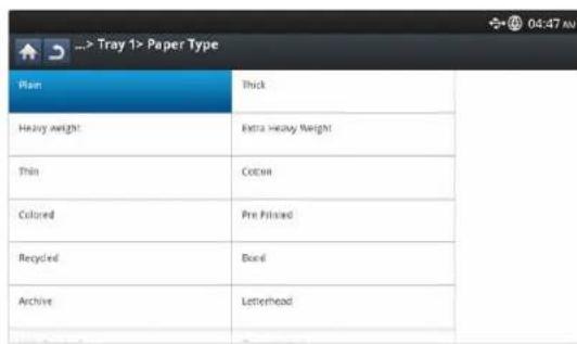 SAMSUNG CLX-9251NA - Setting the paper type - 2