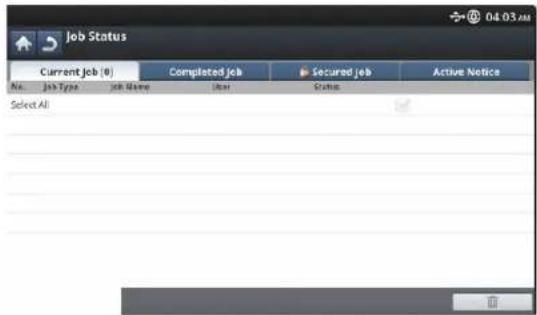 SAMSUNG CLX-9251NA - Job Status button - 1