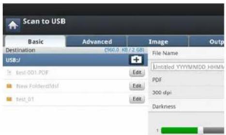 SAMSUNG CLX-9251NA - Understanding the Scan to USB screen - 1