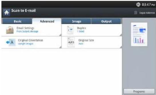SAMSUNG CLX-9251NA - Understanding the Scan to Email screen - 2