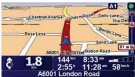 TOMTOM GO 630 - La barre latérale Trafic - 1