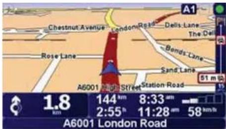 TOMTOM GO 630 - La barre Trafic latérale - 1