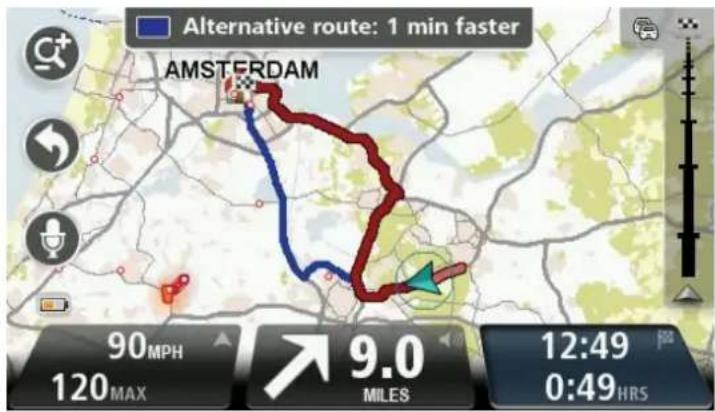 TOMTOM VIA 1405 - Alternative routes - 1